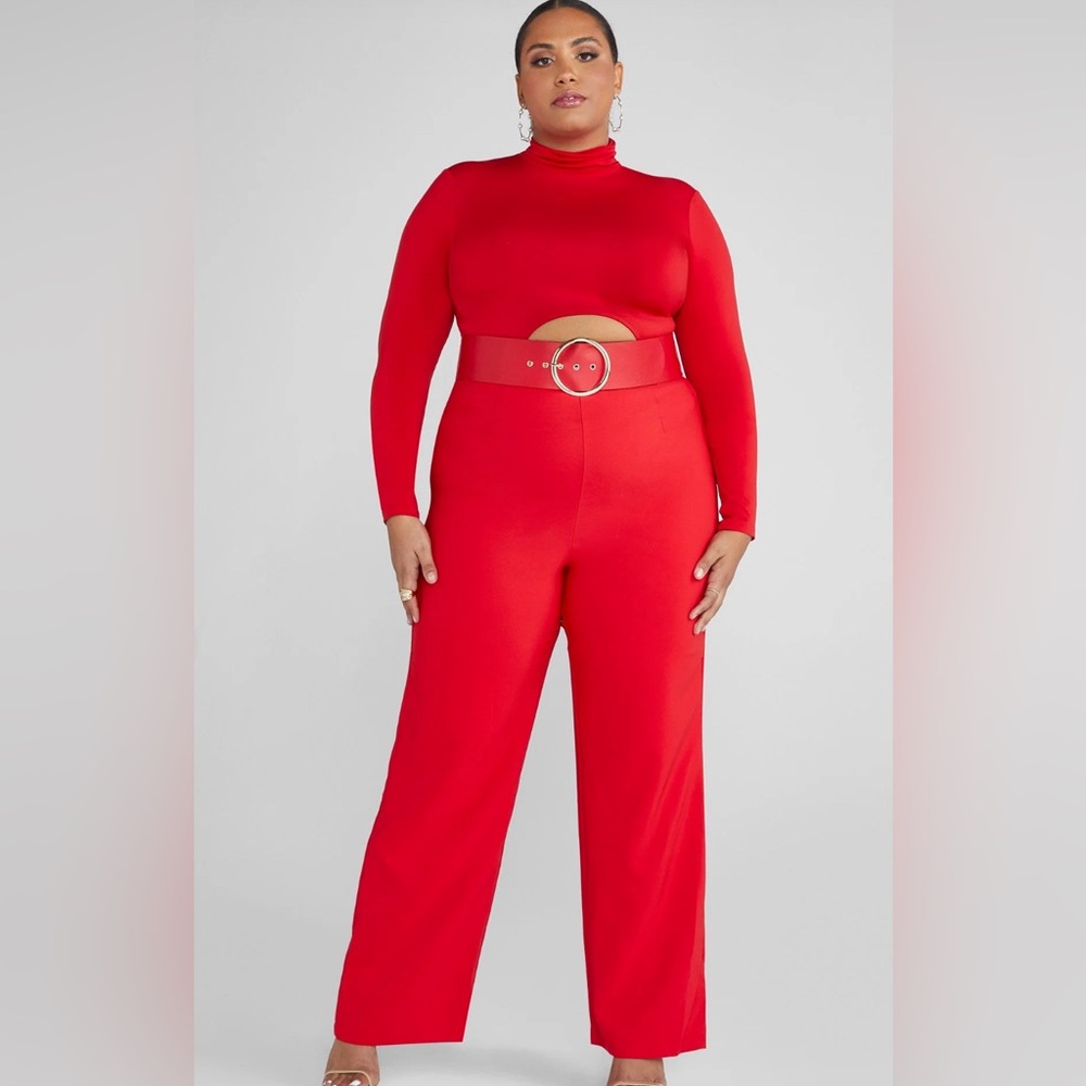 Geneva Cutout Belted Jumpsuit
